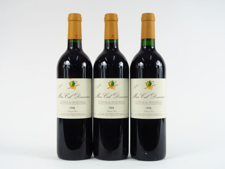 3 BOUTEILLES MAS CAL DEMOURA 'L'INFIDELE' COTEAUX DU LANGUEDOC - 1998
