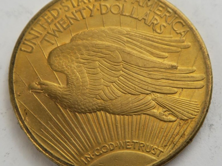 1 pièce de 20 dollars or 1910 D. Frais acheteur 20 % TTC