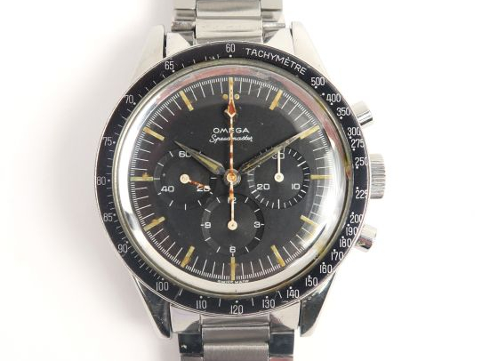 OMEGA. Speedmaster Ref. 105.002 Chronographe bracelet en acier. Boitie