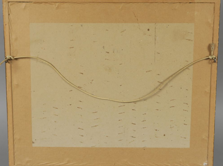 F. MIRO "Village en montagne" Aquarelle. Signée en bas à droite. 22,5 