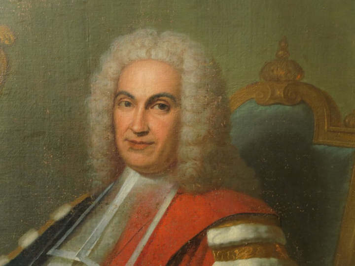 Ecole française XVIIIème. "Portrait du capitoul Raymond Vialar" Huile 