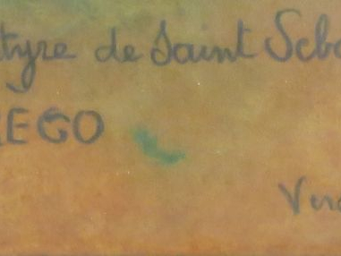 VERDILHAN  "Martyre de Saint Sébastien" Dessin.  Signé en bas à droite