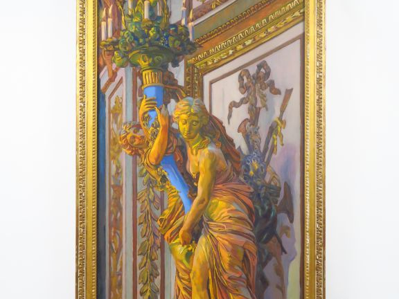 Cécile Patrice BONNET  "Le théâtre de Marie-Antoinette à Trianon" Huil