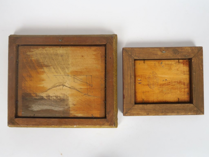 Cécile Patrice BONNET  "La fenaison" et "Temps gris" Deux huiles sur p