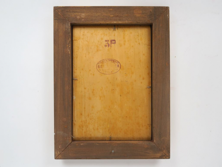 Cécile Patrice BONNET  "Village de bord de mer au crépuscule" Huile su