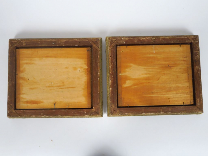 Cécile Patrice BONNET  "Paysages de montagne" Deux huiles sur panneau.