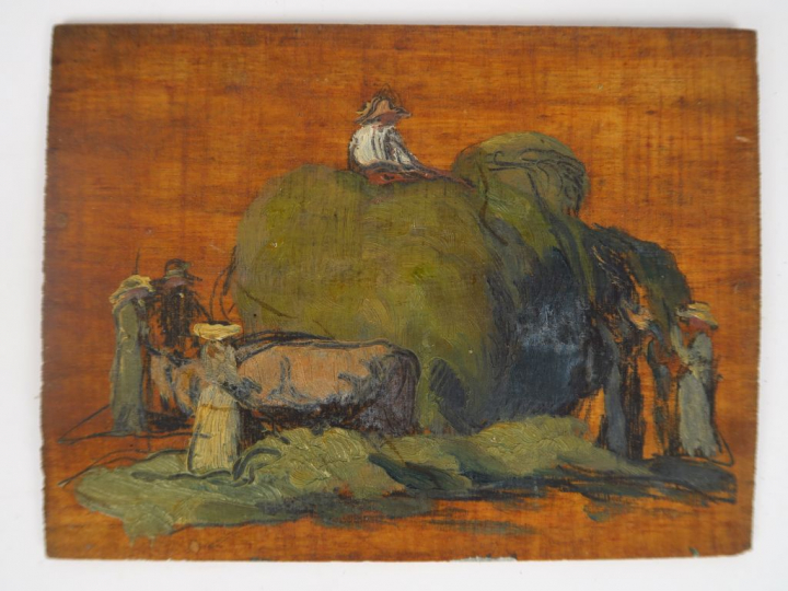 Cécile Patrice BONNET  "Scènes de fenaison", "Marine" et "Etude pour d