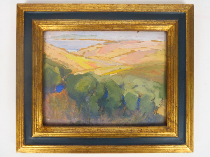 Cécile Patrice BONNET  "Paysages cotiers" Huiles sur panneau.  Non sig