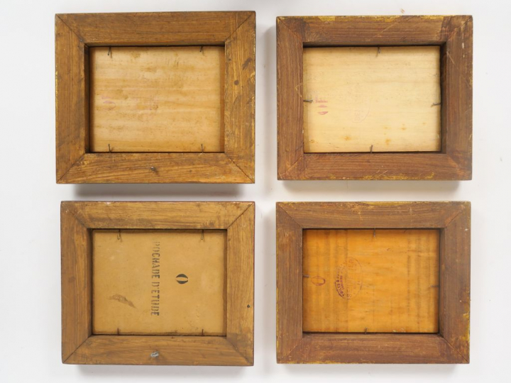 Cécile Patrice BONNET  "Paysages cotiers" Huiles sur panneau.  Non sig