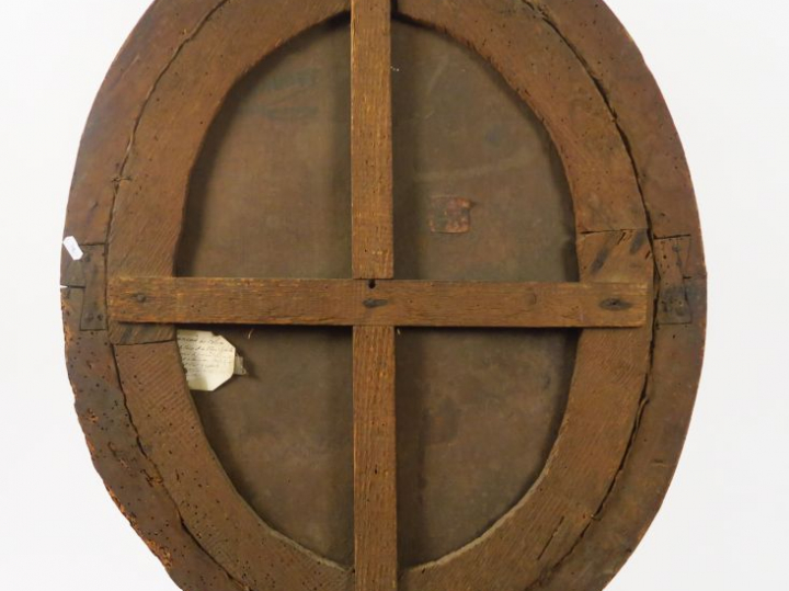 Ecole française XVIIIème "Portraits de monsieur et madame". Paire d'hu