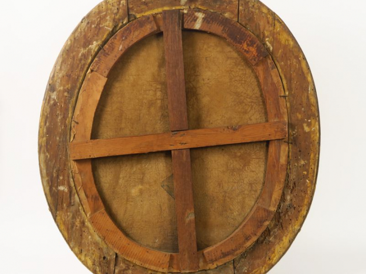 Ecole française XVIIIème "Portrait d’homme à la collerette". Huile sur