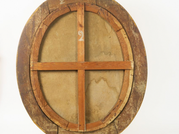 Ecole française XVIIIème "Portrait d’homme en armure". Huile sur toile