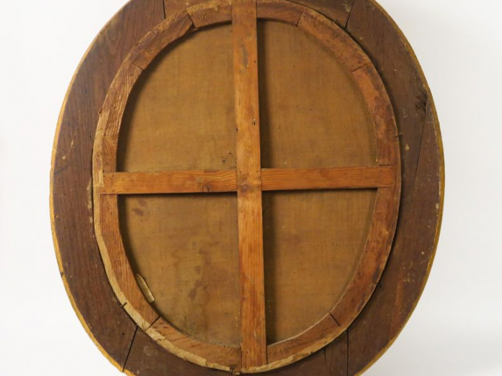 Ecole française XVIIIème "Portrait de jeune homme en armure". Huile su