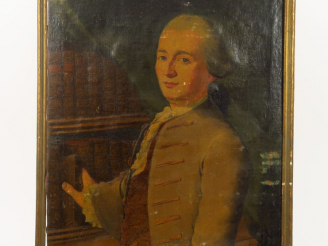 Vente aux enchères Ecole française XVIIIème "Portrait de Bertrand d’Ayrolle’. Huile sur t