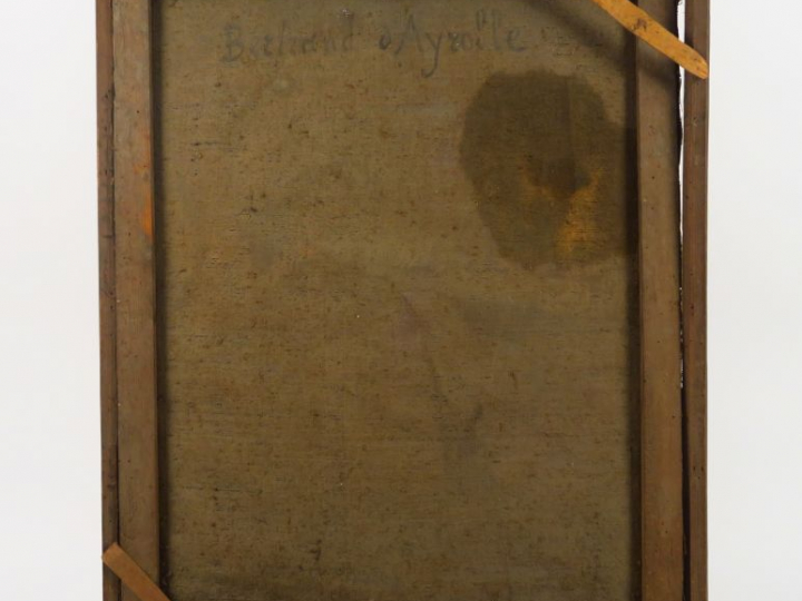 Ecole française XVIIIème "Portrait de Bertrand d’Ayrolle’. Huile sur t