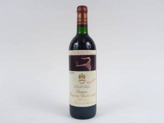 Vente aux enchères 1 BOUTEILLE CHÂTEAU MOUTON ROTHSCHILD 1er GCC PAUILLAC - 1990 - BG