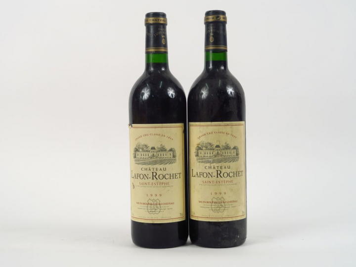 2 BOUTEILLES CHÂTEAU LAFON ROCHET GCC ST ESTEPHE - 1999 - 1 ELA