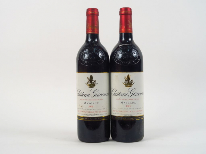 2 BOUTEILLES CHÂTEAU GISCOURS GCC MARGAUX - 2003