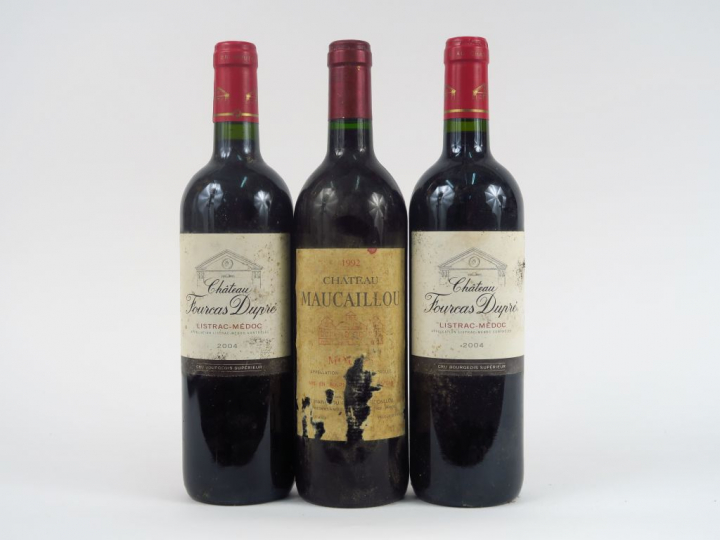 3 BOUTEILLES : 2 CHÂTEAU FOURCAS DUPRE LISTRAC MEDOC 2004 - 1 CHÂTEAU 