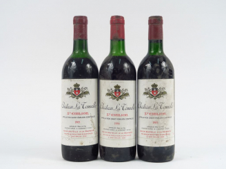 Vente aux enchères 3 BOUTEILLES CHÂTEAU LA TONNELLE ST EMILION - 2 de 1985 HEP/1 de 1986 