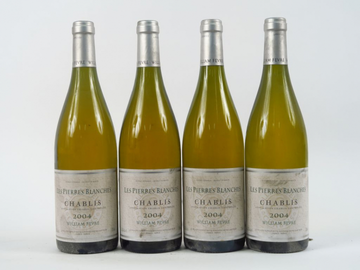 4 BOUTEILLES CHABLIS 'LES PIERRES BLANCHES' W. FEVRE - 2004