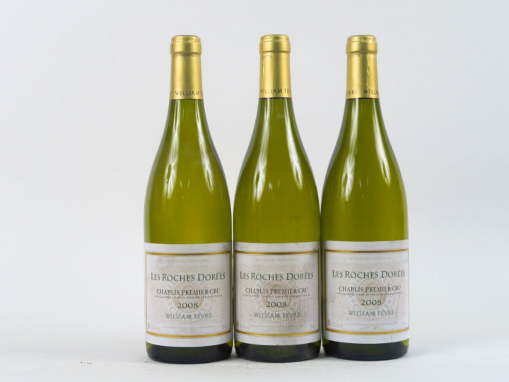 3 BOUTEILLES CHABLIS 1er CRU 'LES ROCHES DOREES' W. FEVRE - 2008
