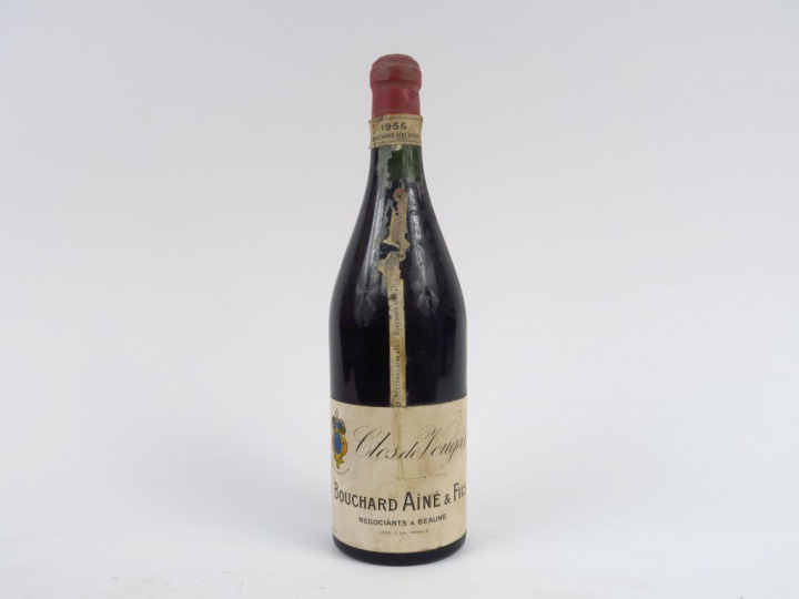 1 BOUTEILLE CLOS VOUGEOT BOUCHARD PÈRE ET FILS - 1955 - 2,5 CM