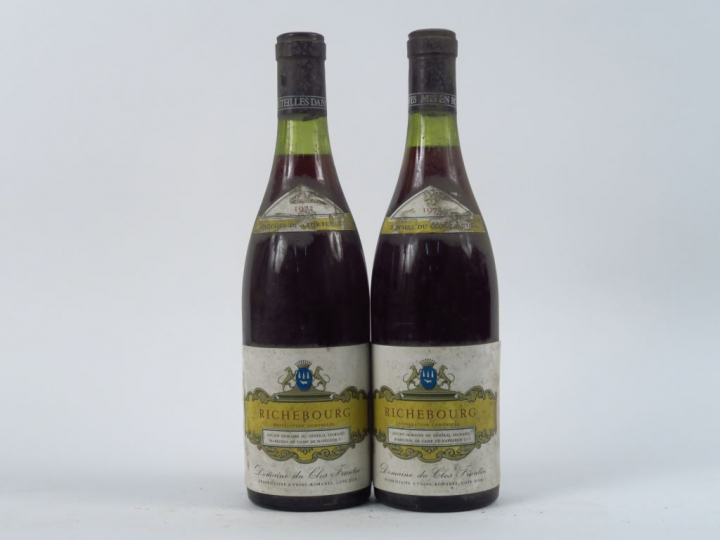 2 BOUTEILLES RICHEBOURG DOMAINE DU CLOS FRANTIN BICHOT - 1972 - BLS