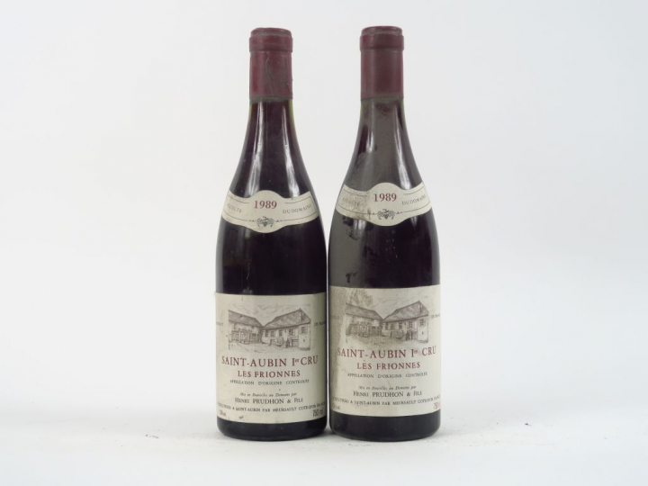 2 BOUTEILLES SAINT AUBIN 1er CRU 'LES FRIONNES' H. PRUDHON ET FILS - 1