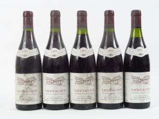 Vente aux enchères 5 BOUTEILLES SAINT AUBIN H. PRUDHON ET FILS - 1995 - 1 à 3 CM