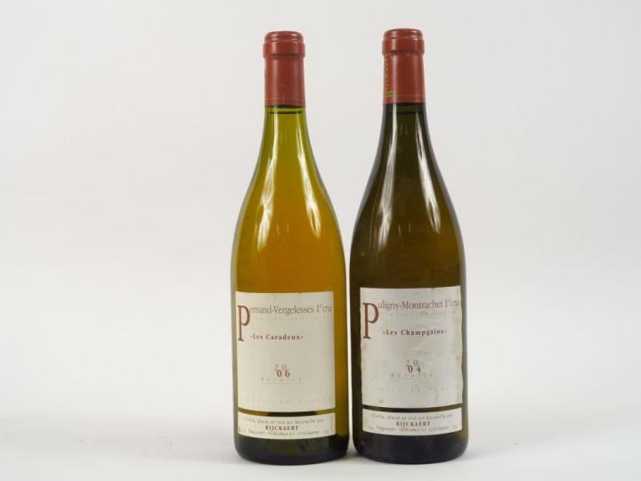2 BOUTEILLES RIJCKAERT : 1 PULIGNY MONTRACHET 1er CRU 'LES CHAMPSGAINS