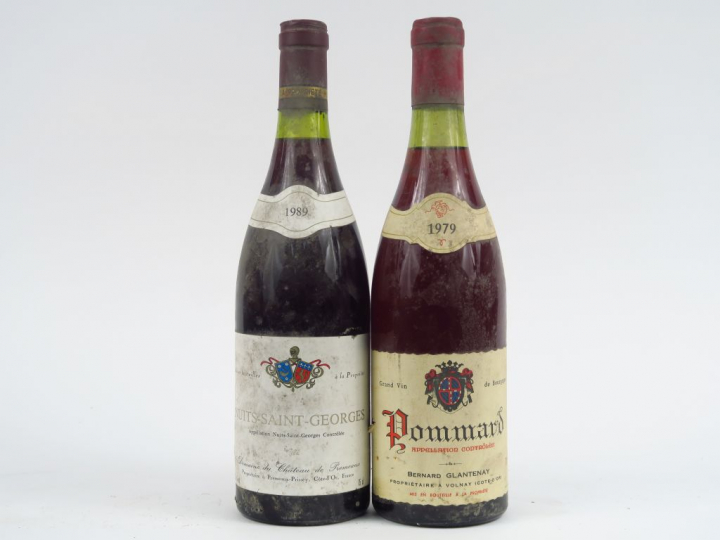 2 BOUTEILLES : 1 POMMARD B. GLANTENAY 1979 2,5 CM - 1 NUITS ST GEORGES