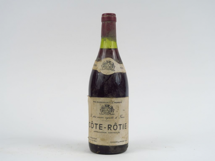 1 BOUTEILLE CÔTE ROTIE L.F. de VALLOUIT - 1976 - 2,5 CM