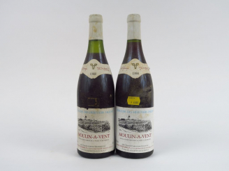 Vente aux enchères 2 BOUTEILLES MOULIN A VENT DOMAINE DES HERITIERS TAGENT - 1988