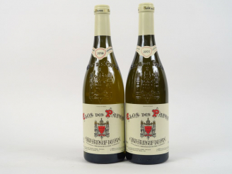 Vente aux enchères 2 BOUTEILLES CHATEAUNEUF DU PAPE BLANC 'CLOS DES PAPES' - 1 de 2005/1 