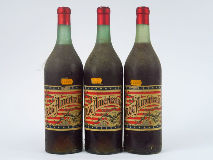 3 VIEILLES BOUTEILLES (1 L)  GROG AMERICAIN