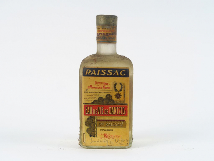 1 VIEILLE BOUTEILLE EAU DE VIE DE DANTZIG RAISSAC