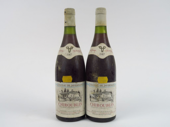 2 BOUTEILLES CHIROUBLES CHÂTEAU DE JAVERNAND G. DUBOEUF - 1987 - ELA