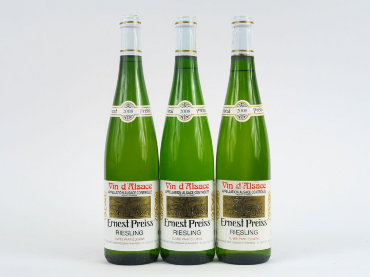 3 BOUTEILLES RIESLING 'CUVEE PARTICULIERE' E. PREISS - 2008