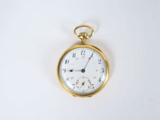 Vente aux enchères Montre de gousset en or.  Poids tel. 78 gr