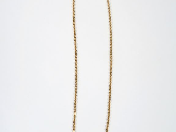 Chaine en or jaune, maille forçat. Poids. 19,59 gr
