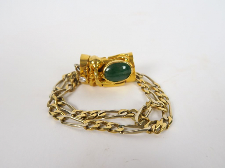 Fernand DEMARET.  Bijou d'artiste en or, brillant et pierre dure en ca