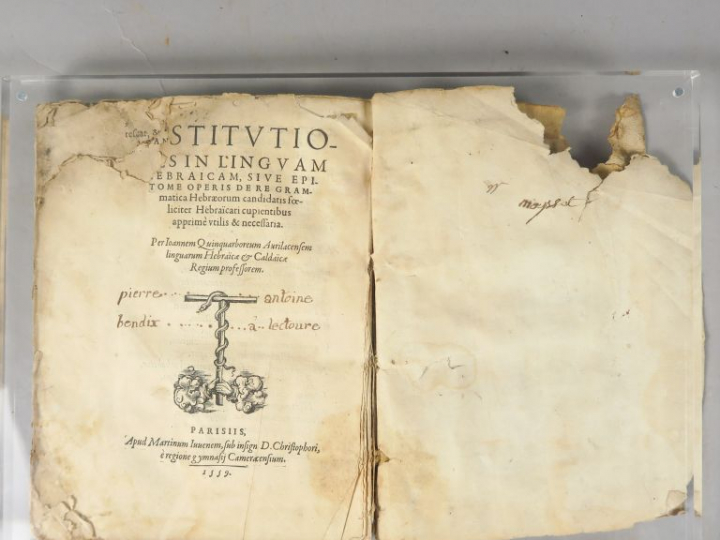 CINQUARBRES (Jean). Institutiones in linguam hebraïcam, sive Epitome d