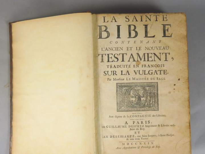 SAINTE BIBLE (La) contenant l'Ancien et le Nouveau Testament trad. Sur