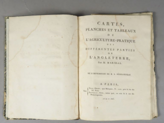 Vente aux enchères MARSHAL. Cartes, planches et tableaux de l'Agriculture pratique des di
