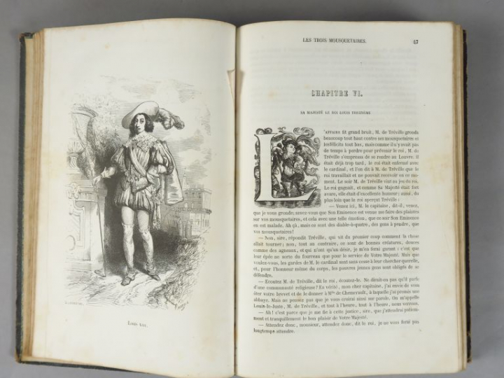 DUMAS (Alexandre). Les Trois Mousquetaires. Paris, Fellens 1846. 1/2  