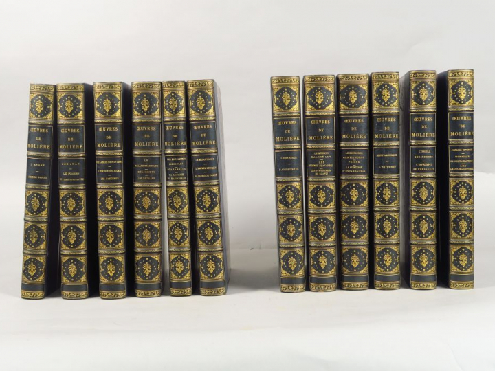 MOLIERE. Œuvres. Illustrations par Jacques Leman et Maurice Leloir. No