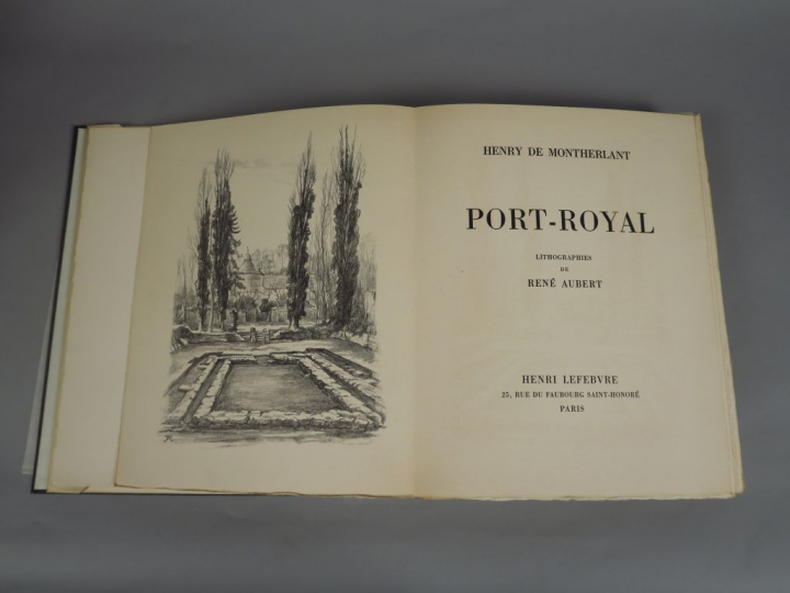MONTHERLANT (Henri de). Port-Royal. Lithographies de René Aubert. Pari