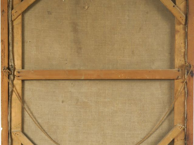 Ecole française XVIIIème. "Portrait d'homme en uniforme". Huile sur to