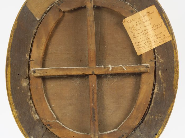 Ecole française XVIIIème. "La Sainte Vierge, l’Enfant Jésus et Saint J